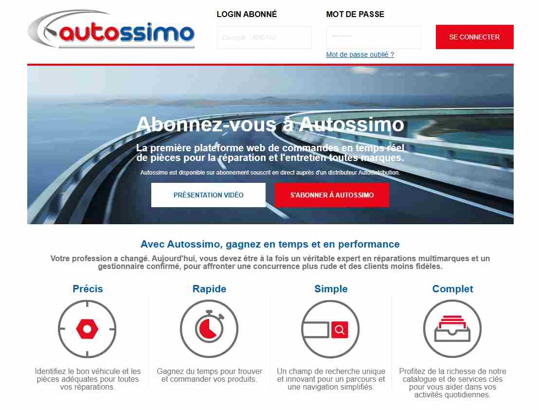 Autossimo connexion